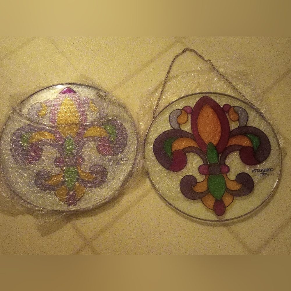Colorful Stained Glass Wall Art Set